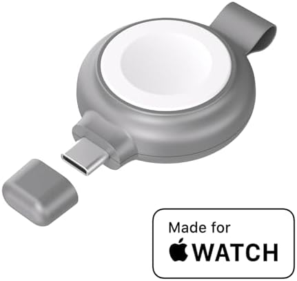 Efficient and Reliable INVZI Portable Charger for Apple Watch – MFi-Certified 5 W USB-C Fast Charging Solution Compatible with Ultra, SE, Series 1-9 – Compact, Lightweight Design Perfect for Professionals and Travelers