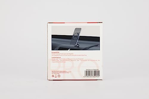 PROfezzion Magnetic Car Phone Mount for i Phone 15/14/13/12 Series – Advanced 2 x 180° Folding Arms & 360° Rotation, Enhanced Grip with Upgraded Super Magnets, Secure 3 M VHB Adhesive – Ultimate Hands-Free Solution for Safe Navigation and Enhanced Driving Experience