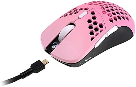 Gwolves Hati HTS Ultralight Honeycomb Wired Gaming Mouse – 48 g Precision with 16,000 DPI Sensor, Low Latency, Anti-Interference, 6 Customizable Buttons, On-Board Memory for PC/Mac/Laptop – Stardust Golden Small Edition for Maximum Speed and Comfort