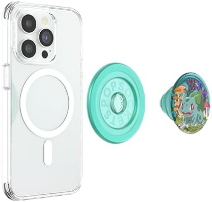 Mag Safe-Compatible Pop Socket Phone Grip Featuring Sleepy Bulbasaur – Secure Hands-Free Kickstand with Wireless Charging Support – Ideal Pokémon Accessory for Enhanced Device Handling and Viewing Experience