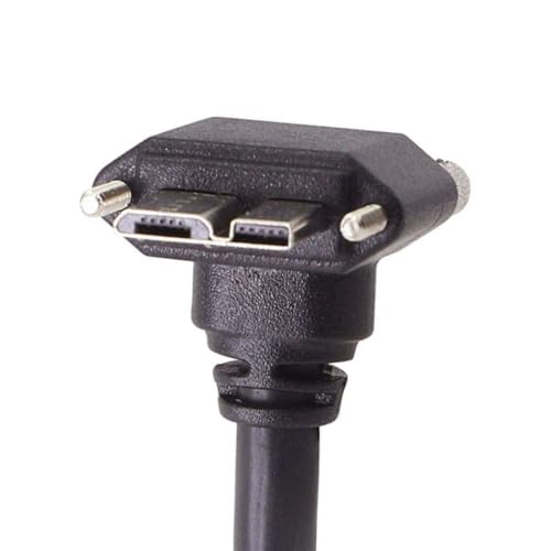 Chenyang 90-Degree Micro USB 3.0 Cable – Type A Male to Micro B Male, 3 M High-Speed Connector for Industrial Cameras & Devices, Enhanced Durability with Mount Panel Screws, Perfect for Tight Spaces and Optimal Cable Management