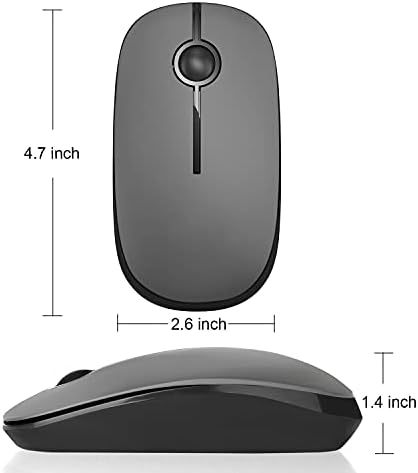 Sleek Vssoplor Wireless Mouse – Ultra-Slim Silent Optical Companion for Laptops & PCs | 2.4 GHz Nano Receiver, Perfect for Quiet Workspaces & Travel | Enhanced Compatibility for Windows, Mac & Linux