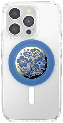 Magnetic Pop Grip for Mag Safe – Elegant Enamel Rose Noir | Multifunctional Phone Stand with Secure Grip & Customizable Swappable Top | Effortless Hands-Free Viewing Kickstand | Wireless Charging Compatible Accessory for Enhanced Smartphone Usability