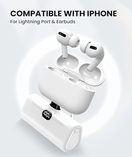 Ultra-Compact 5000 m Ah Power Bank with Built-in USB C Cable for i Phone 15 Pro Max – Reliable Portable Charger for i Phone 14/13, Samsung, Google, and More – Fast Charging Solution for On-the-Go Power Needs (Black)