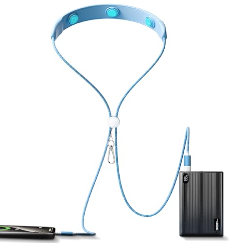Innovative 100 W Fast Charging Neck Massager Cable with 3 Adjustable Silicone Vibration Modes | Durable 1.45 M Nylon Braided USB C to USB C Connector | Perfectly Compatible with i Phone 15/16 & Android/i Pad (No Power Bank Required) – Ultimate Relaxation Meets Rapid Device Charging
