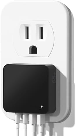 Nekmit 65 W Ga N Dual USB Fast Charging Wall Charger – Ultimate Travel Power Adapter for i Phone 15 Pro Max, i Pad Pro, Air Pods & Galaxy Devices – Compact, Lightweight Design with Advanced Safety Features for Efficient, Reliable Charging Solutions