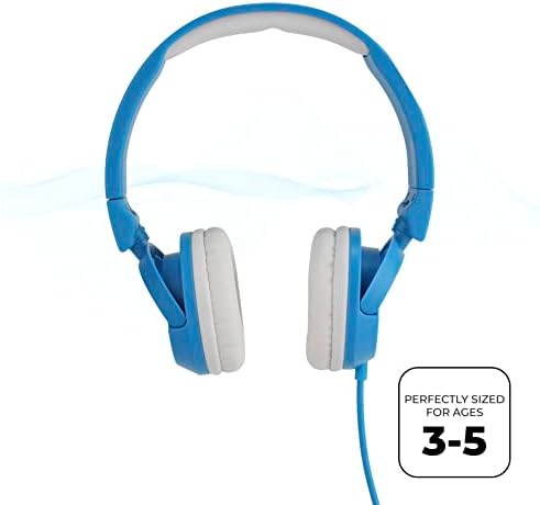 Altec Lansing Kids Over-Ear Headphones with Volume Limiting Technology – Safe and Cozy Audio Companion for Ages 6-9, Perfect for Online Learning and Device Compatibility in Vibrant Blue for Enhanced Focus and Fun