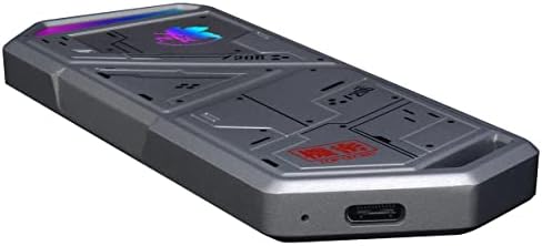 ROG Strix Arion M.2 NVMe SSD Enclosure: High-Speed USB 3.2 Gen 2 Type-C with Aura Sync RGB Lighting, Tool-Free Installation & Enhanced Compatibility for PCIe SSDs 2280/2260/2242/2230 – Ideal for Gamers and Content Creators