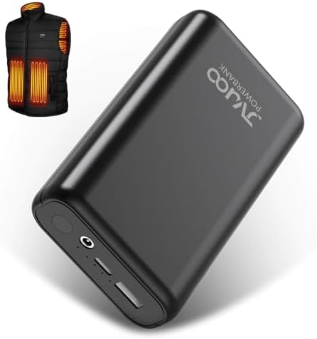 Ultimate 16,000 m Ah Heated Vest Battery Pack – Versatile Power Bank for Heated Jackets, Hoodies & Pants with Fast Type-C Charging for i Phone & Android Devices – Unmatched Warmth & Connectivity for Outdoor Enthusiasts and Daily Commuters