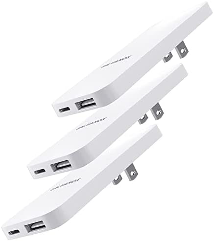 Ultra-Slim 3-Pack USB C Dual Port Wall Chargers – 20 W Fast Charging Adapters for i Phone 16/15/14/13 Pro/Max & Samsung Galaxy – Compact Folding Design for Travel – Enhanced Compatibility with USB-C/USB-A Devices