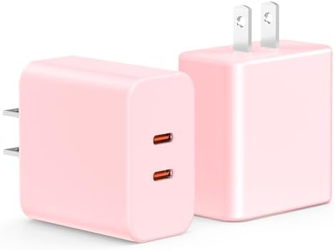 40 W Dual-Port USB-C Fast Charger for i Phone 15/16/14/13/12/11 Pro Max & Samsung – High-Speed Compact Charging Block with Power Delivery & Quick Charge for Home and Travel Efficiency