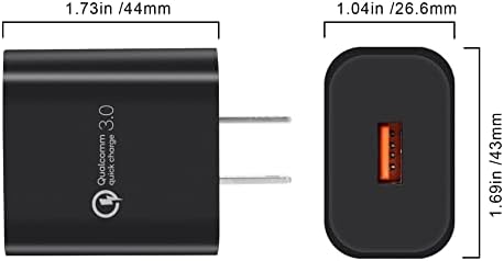 Ultra-Fast 18 W Quick Charge 3.0 Adaptive Wall Charger with 5 ft Type C Cable – Ultimate Power Solution for Samsung Galaxy A Series, S Series & Note Models – Efficient, Lightweight, and Versatile Charging for On-the-Go Connectivity