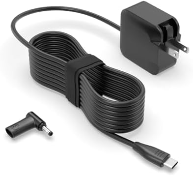 Ultimate 65 W USB-C Laptop Charger for Samsung Galaxy Book Pro, Chromebook, Flex Alpha & More – Compact Ga N Fast Charger with 7.5 FT Cable, Enhanced Safety Features, and Universal Compatibility for All Your Devices – 30-Day Satisfaction Guarantee & 24-Month Warranty