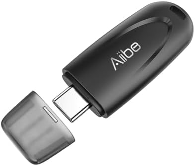 Aiibe 128 GB High-Speed USB 3.2 Type-C Flash Drive – Ultra-Slim Portable Memory Stick for Effortless Data Storage on Mac Book, Laptops, Smartphones, Tablets & i Phone 16 – Lightning-Fast 450 MB/s Transfer Speed, Ideal for Students & Professionals