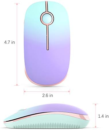 Sleek Vssoplor Wireless Mouse – Ultra-Slim Silent Optical Companion for Laptops & PCs | 2.4 GHz Nano Receiver, Perfect for Quiet Workspaces & Travel | Enhanced Compatibility for Windows, Mac & Linux