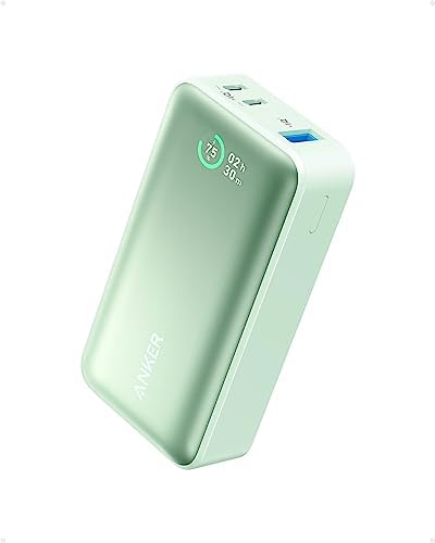 Anker Nano 10,000 m Ah Portable Charger – Ultra-Compact Power Bank with Integrated USB-C Cable for Fast Charging – 30 W Output for i Phone 16/15, Mac Book, Galaxy, Air Pods, and More – Eco-Friendly Design for On-the-Go Professionals