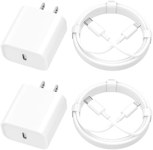 Linocell 20 W USB-C Wall Charger Duo with 6 FT MFi Certified Lightning Cable – Accelerated Charging for i Phone 14, 13, 12, 11 Pro Max & i Pad – Compact & Travel-Friendly Power Solution for Effortless Device Management