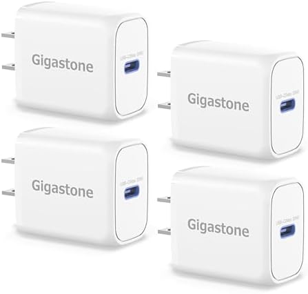 Gigastone 20 W USB C Charger 2-Pack – Ultra-Compact PD3.0 Fast Charging Power Adapter for i Phone & Android – Dual Pack for Home & Travel with Enhanced Compatibility and Safety Features