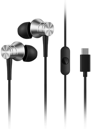 Dual Pack 1 MORE USB-C Earbuds – Premium Noise-Isolating In-Ear Headphones for i Phone 15 & Pixel 10 – High-Fidelity Sound with Built-In Mic, Lightweight Aluminum Design, and Tangle-Free Kevlar Cable – Perfect for Sports, Commuting, and Everyday Use with Extra Comfort Tips for a Custom Fit