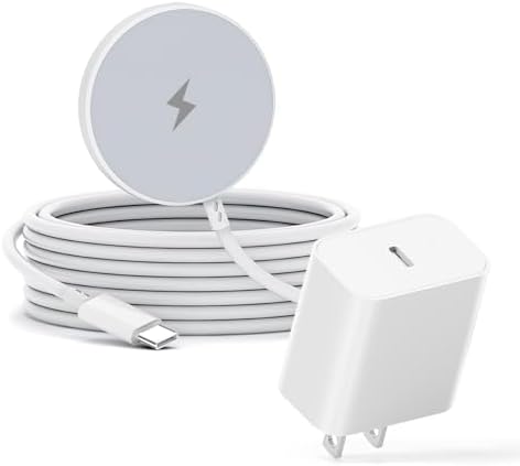 Enhanced 6 FT Magnetic Wireless Charger for i Phone – 15 W Fast Charging Pad with 20 W USB-C Adapter – Ultimate Compatibility for i Phone 16/15 Series & Air Pods – Secure Magnetic Alignment & Intelligent Safety Features – Travel-Friendly Design for Effortless Charging at Home, Office, or On-the-Go – Experience 3 X Faster Charging with Robust Protection Against Overheating and Short-Circuiting – Perfect for Mag Safe Cases – Say Goodbye to Cable Clutter with This Sleek, Ultra-Thin Charger – Ideal for Modern Mobile Users Seeking Efficiency and Reliability in Power Solutions – Charge Safely and Swiftly While Enjoying Your Device – Get Yours Today for Unmatched Convenience in Wireless Charging!