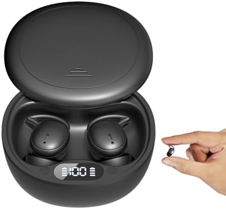 Ultra-Light M73 Sleep Earbuds for Side Sleepers – Ergonomic Noise-Cancelling Mini Earphones with 50-Hour Battery Life, Superior Call Clarity, and Elegant White Finish – Elevate Your Sleep with Comfort and Versatile Device Compatibility