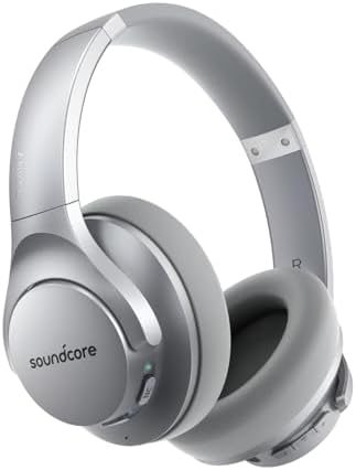 Anker Soundcore Life Q20 Wireless Over-Ear Headphones – Superior Hybrid Active Noise Cancellation, 70-Hour Battery Life, Premium Hi-Res Audio with Enhanced Deep Bass, Luxurious Comfort with Memory Foam Ear Cushions, Perfect for Travel and Office Environments, Quick USB-C Charging for Nonstop Audio Enjoyment