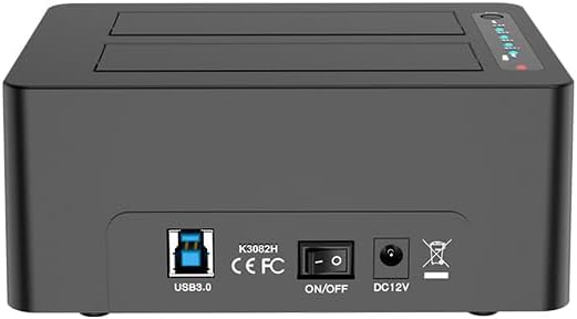 MAIWO Dual Bay Hard Drive Docking Station: Versatile 48 TB External HDD SSD Cloner with Offline Duplication, 3 USB 3.0 Hub Extensions for Seamless Data Management and Rapid Transfer Efficiency