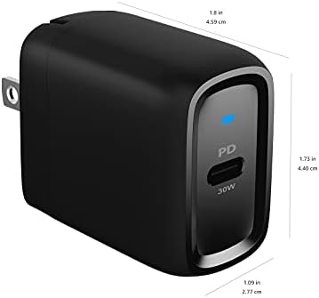 Amazon Basics 65 W Ga N USB-C Wall Charger – High-Speed Power Delivery Adapter for Laptops, Tablets & Smartphones, Compact & Foldable Design for Ultimate Portability, Efficient Charging Solution in Sleek Black Finish