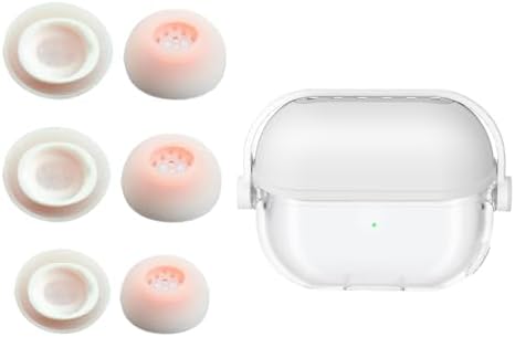 Transform Your Listening Experience with Premium Silicone Ear Tips for Galaxy Buds 3 Pro – Superior Noise Isolation, Ergonomic Comfort, and Cleaning Kit Included for Optimal Hygiene in Elegant White