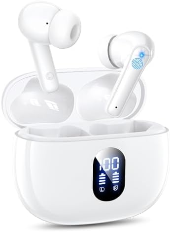 Elevate Your Listening Journey with Advanced Wireless Bluetooth Earbuds – Immersive Deep Bass Audio, Ultra-Long 48-Hour Battery Life, Lightweight Design for Ultimate Comfort, IPX7 Waterproof Rating for Active Use, AI-Enhanced Hands-Free Calling, Seamless Compatibility with i Phone & Android Devices