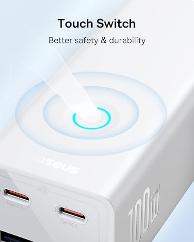 Baseus 1200 J Surge Protector Power Strip – PD 40 W USB-C Fast Charging Station with 3 AC Outlets & 3 USB Ports for Ultimate Device Compatibility in Home, Office, or Dorm Room – Safe, Efficient, and Compact Charging Solution