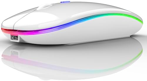 Sleek Bluetooth Wireless Mouse for Mac, Windows & i Pad – Ergonomic Design, High-Precision Navigation, Rechargeable & Dual-Mode Compatibility (Gray & Black) – Elevate Your Productivity with Clutter-Free Connectivity