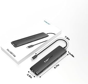 Revolutionize Your Device Connectivity with the 10 Gbps USB C Hub – High-Speed 4-Port USB3.2 Splitter for Effortless Data Transfer and Charging | Versatile Multiport Adapter Compatible with Mac Book Pro, Surface Pro, Dell, HP, i Pad & More | Flexible 1.97 ft Cable for Optimal Setup | Essential Laptop Accessory for Streamlined Workflow and Enhanced Efficiency
