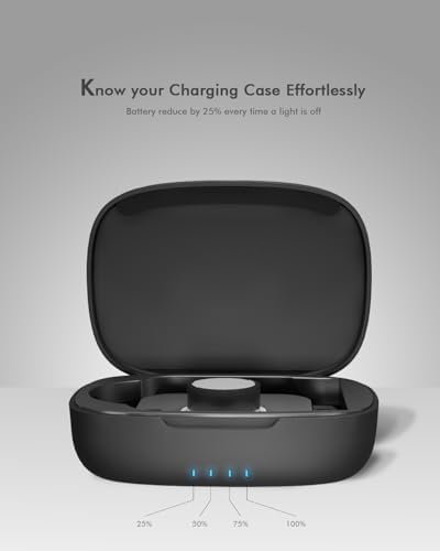 Doohoeek Portable Wireless Charging Case for Oura Ring 4 & 3 – 1000 m Ah Universal Power Station with Enhanced Compatibility for All Ring Sizes, Quick Charge Capability, and Travel-Friendly Design – Perfect Health Tracking Companion (Charger Not Included)