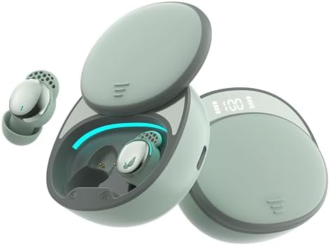Premium Wireless Sleep Earbuds for Side Sleepers – Advanced Noise-Cancellation Headphones with Dual-Functionality for Music and Relaxation, LED Battery Indicator, Perfect for Work, Outdoor Activities, and Uninterrupted Rest (Sky Blue) – Superior Sound Quality with Ultimate Comfort and Long-Lasting Durability