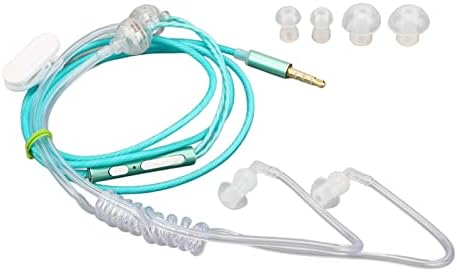 Yunseity Advanced Air Tube Earbuds – Premium Noise Cancelling Anti-Radiation Headphones with Universal 3.5 mm Compatibility for Mobile Devices (Vibrant Green) – Enhance Your Audio Experience While Protecting Your Health with Ergonomic Comfort Design