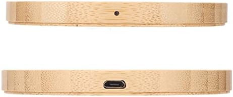 Bamboo Wood Wireless Charging Pad – Eco-Friendly 10 W Fast Charging Station for S8, S7, S6, and More – Sleek Wireless Phone Charger for Home or Office Use with Included Power Cable – Enhance Your Workspace with Sustainable Style and Efficiency
