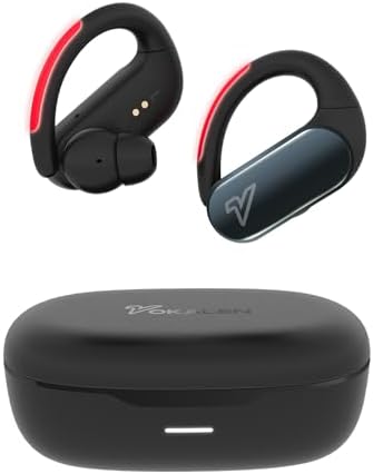 Experience Unmatched Audio Freedom with VOKALEN Reflex Pro Wireless Sport Earbuds – Superior Active Noise Cancellation, IP68 Waterproof Design, Ergonomic Secure Fit, and 50-Hour Battery Life for Uninterrupted Workouts and Leisure Activities (Black)