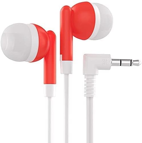 Maeline 100-Pack Bulk Earbuds with 3.5 mm Connector – Multi-Color Stereo Earphones for Schools, Events, and Promotions – Superior Sound Quality and Comfort for Everyday Use