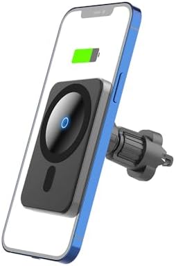 Aporia Mag Safe Car Cup Holder Charger – 15 W Fast Wireless Charging Mount with Adjustable Arm & 360° Rotation for i Phone 12+ | Ultimate Driving Accessory for Effortless Connectivity and Enhanced Convenience on the Road