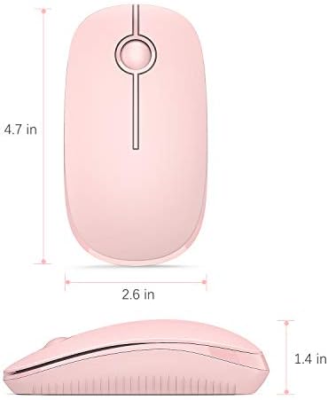 Sleek Vssoplor Wireless Mouse – Ultra-Slim Silent Optical Companion for Laptops & PCs | 2.4 GHz Nano Receiver, Perfect for Quiet Workspaces & Travel | Enhanced Compatibility for Windows, Mac & Linux