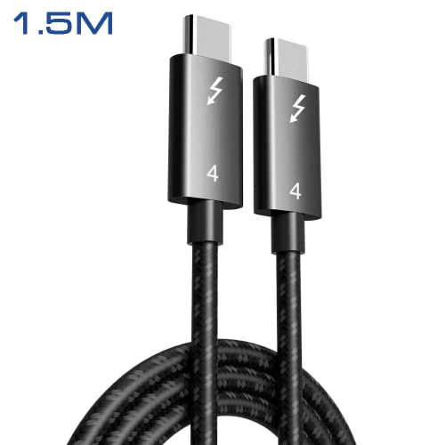 Ultra-Fast 40 Gbps USB-C 4 Data Transfer & Charging Cable – 100 W Power Delivery Compatible with i Phone 15, Mac Book, i Pad, Galaxy S23 – 2 M / 6.5 ft Durable Nylon Cord for Seamless Connectivity and Enhanced Performance