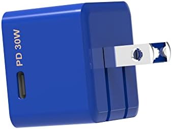 Rapid X Porto Uno USB-C 30 W PD Power Adapter – Compact Fast Wall Charger for i Phone 15, i Pad Pro, Samsung & More – Foldable Design with Side Port for Easy Travel – Enhanced Speed & Universal Compatibility in Sleek Teal Finish