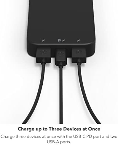 Mophie Powerstation Mini 5,000 m Ah Portable Power Bank – Ultra-Fast 20 W USB-C PD Charger for Rapid Device Recharging, Compact Pocket-Sized Design with LED Battery Indicator, Includes USB-C Cable for Instant Connectivity, Essential Travel Accessory for On-the-Go Smartphone Power