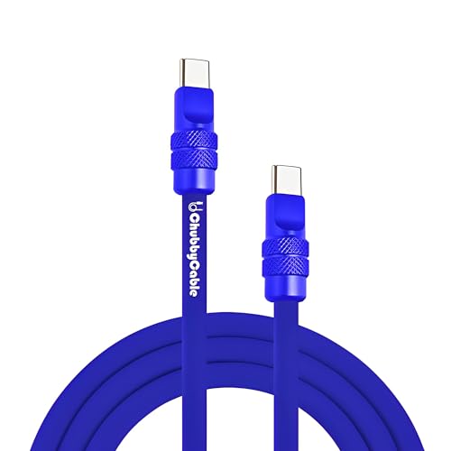 chubbycable Chubby 2.0 Anodized Version – 240W USB C Cable Reflective Shine Charge Cable Silicone Fast Charging Cable, Orange, Type C to Type C, 3.3FT – Enhanced Compatibility and Speed
