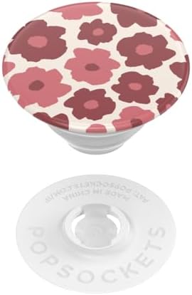 Magnetic Pop Grip for Mag Safe – Elegant Enamel Rose Noir | Multifunctional Phone Stand with Secure Grip & Customizable Swappable Top | Effortless Hands-Free Viewing Kickstand | Wireless Charging Compatible Accessory for Enhanced Smartphone Usability