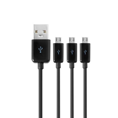 Herfair 6-Way Micro USB Splitter Cable – 4.92 FT Multi Charging Cord for Enhanced Device Connectivity and Fast Data Transfer – USB 2.0 Type A Male to 6 Micro USB Male Adapters – Universal Compatibility for Smartphones, Tablets, and More