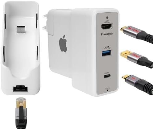 Transform Your Mac Book Experience with the Purcopper 4-in-1 Docking Station – Lightning-Fast USB C 3.1, 100 W Power Delivery, Stunning 4 K HDMI Output, and Reliable RJ45 Ethernet Hub for Unmatched Efficiency and Seamless Connectivity