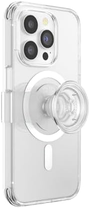 Pop Sockets i Phone 14 Pro Case with Integrated Slidable Grip & Kickstand – Pink Opalescent – Ultimate Wireless Charging Compatibility, 10 ft Drop Protection, and Easy Mag Safe Integration for Enhanced Mobile Experience