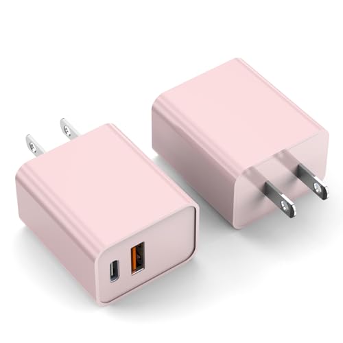 Power Up in Style: Dual-Port 20 W USB-C Fast Charging Block for i Phone 16/15, i Pad & More – Portable Purple Charger Adapter for Quick, Efficient Charging on the Go – Safe & Durable Design for All Your Apple Devices